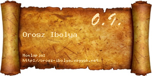 Orosz Ibolya névjegykártya
